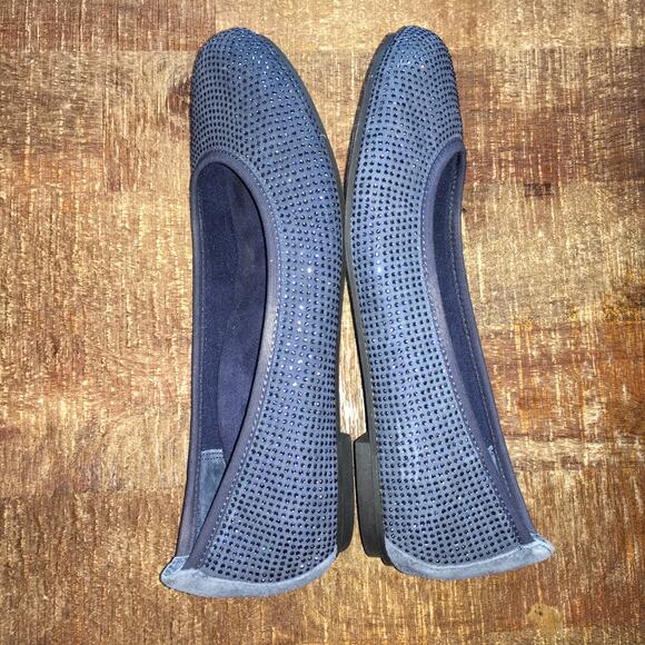 Vionic Willow Spark Ballet Slipper Shoe Navy Blue Sz 7 Rhinestone Sparkle Flat - Picture 5 of 8